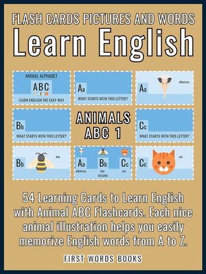 cover image of Animals ABC 1--Flash Cards Pictures and Words Learn English